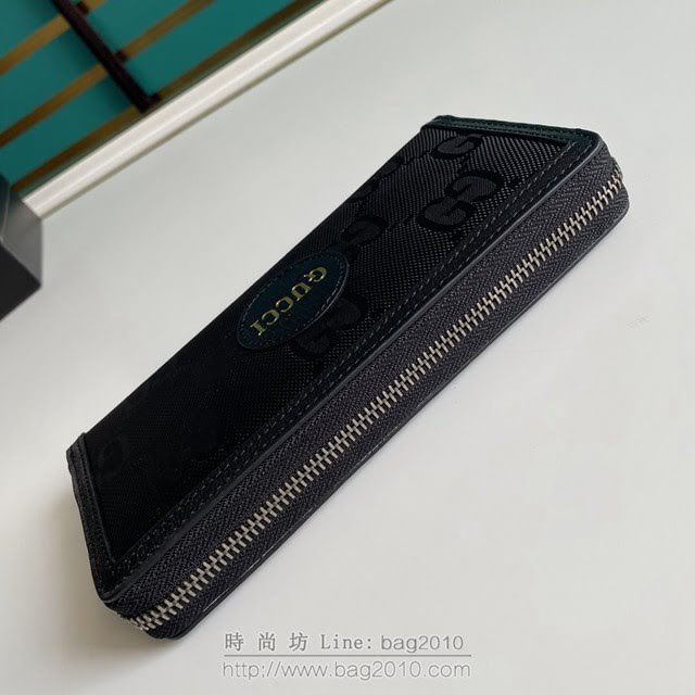 Gucci古馳包包 G家新款錢包 款號:625576 古奇黑色原廠皮晶片版男士拉鏈長錢包  gdj1310
